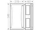 Apparategehäuse FP 0330 ENYSTAR grau leer 270×540×186mm