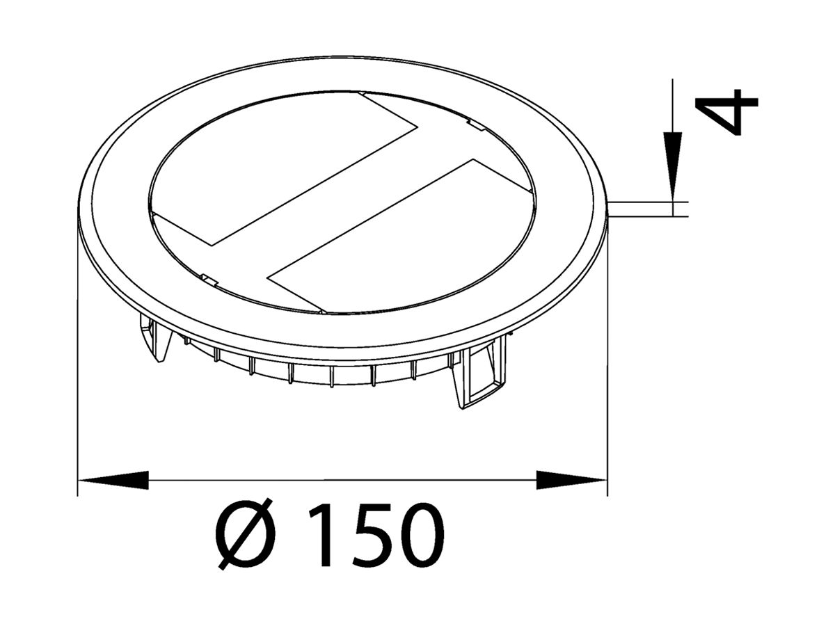 Klappdeckel Hager für BSR02 Kunststoff, schwarz