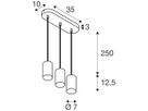 Pendelleuchte SLV ASTO TUBE GU10 3×10W direkt Ø70×125mm weiss