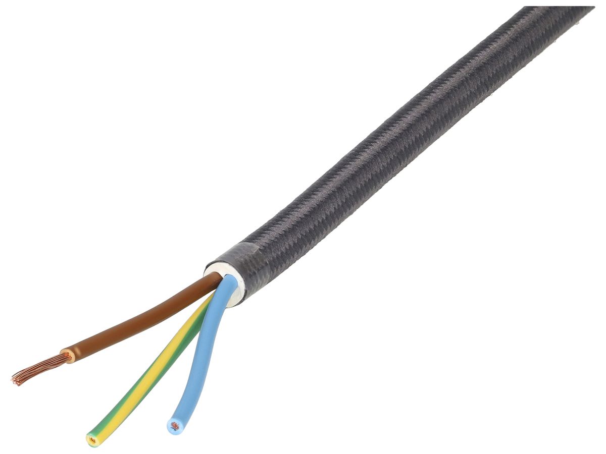 Textilkabel MH WIRE Polyester Kupfer blank Kl.5 3×1mm² anthrazit