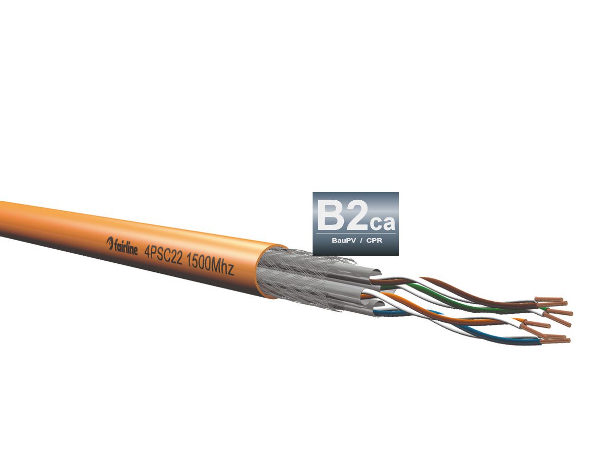 Fairline Datenkabel Cat.7A 1500Mh or - S/FTP 4x2xAWG22, B2ca