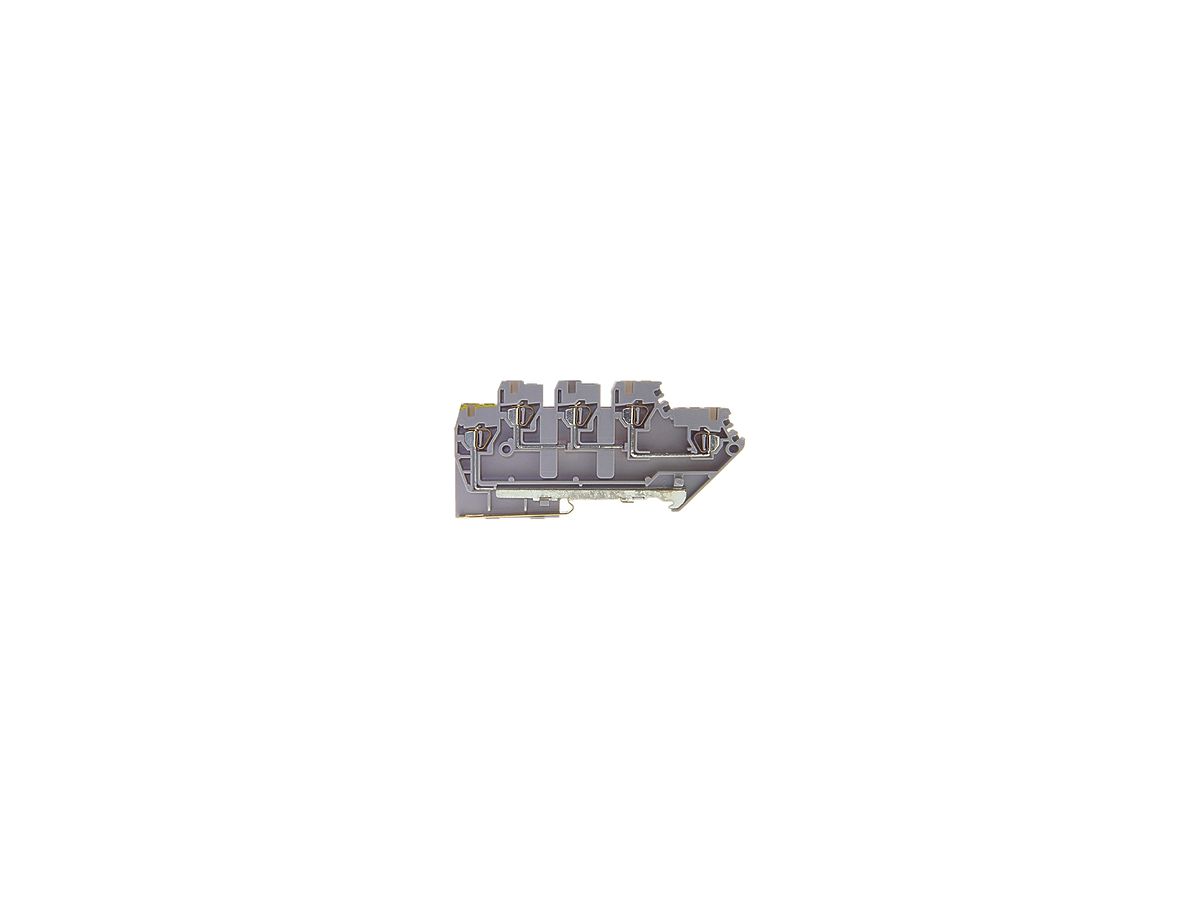 Schutzleiter-Reihenklemme Woertz 0.2…1.5mm² Federzuganschluss 3×2 TH35 grau