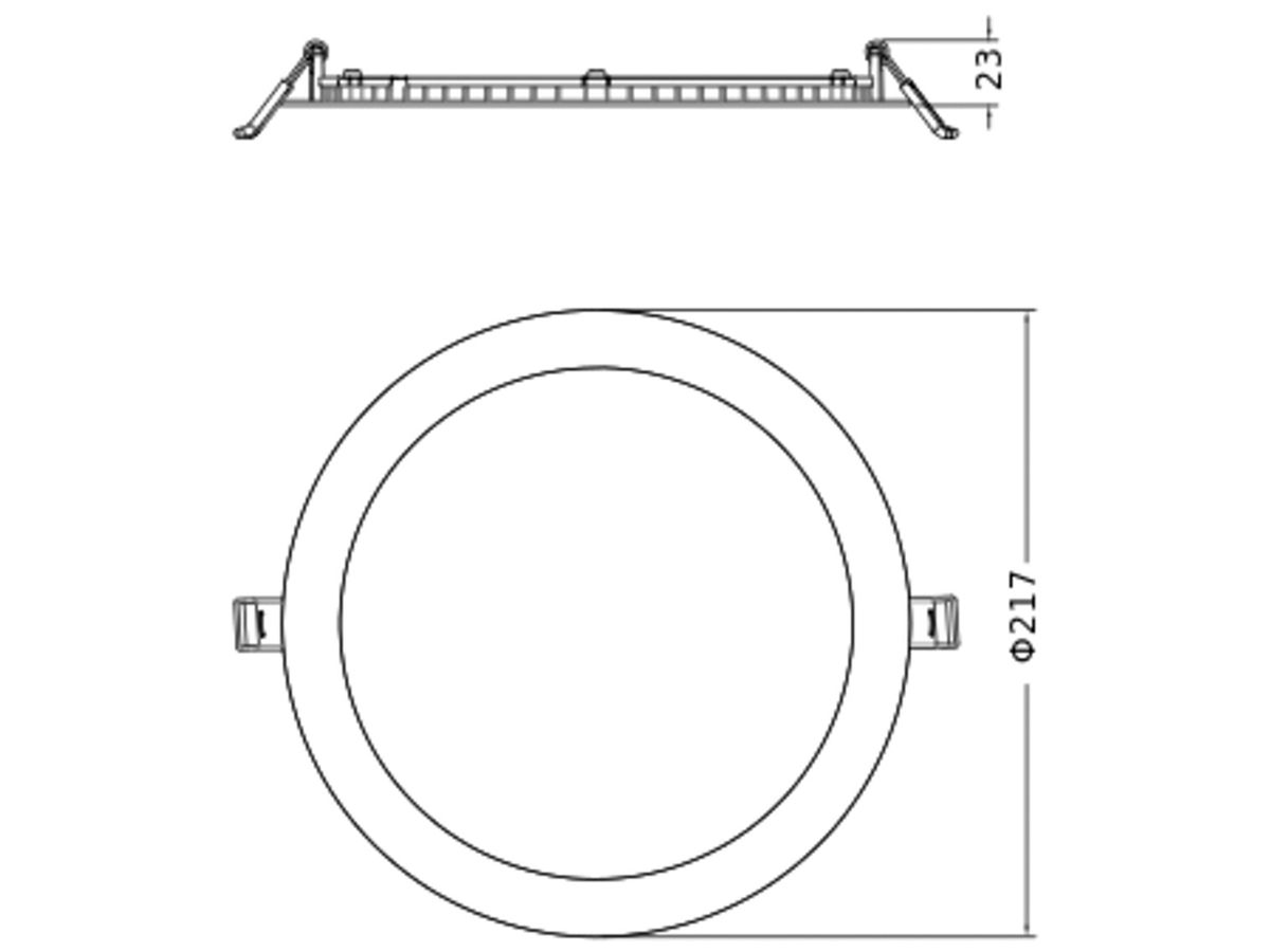 LED-Downlight LEDVANCE SLIM 19W 1900lm 830/840 IP20/44 90° Ø217mm weiss