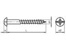 Holzschraube FERRONORM Halbrundkopf PZ/Schlitz Ø3.9×100mm Stahl verzinkt