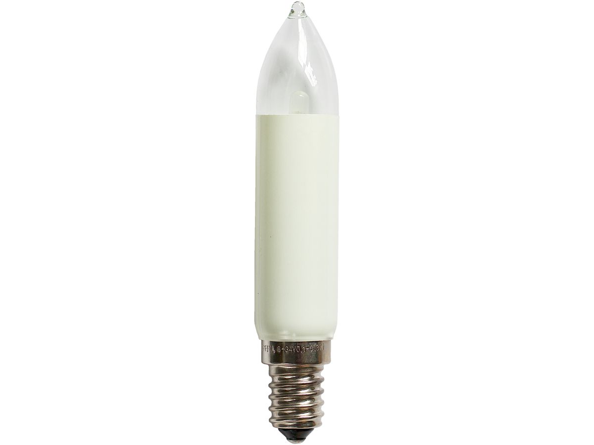 Ersatzlampe MK LED mit Schaft, 2Stk E14, 8…34V warmweiss glatt klar