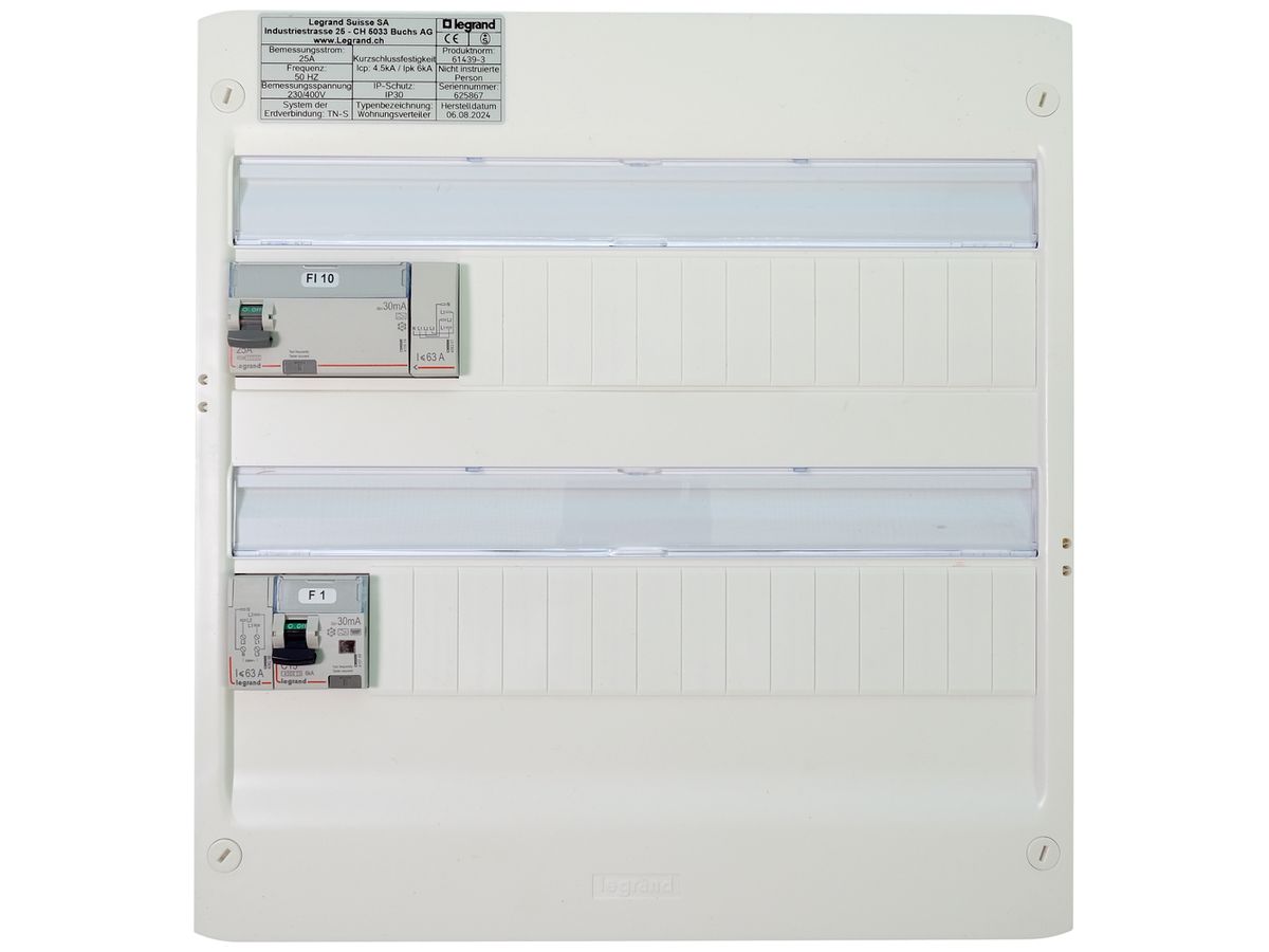 AP-Kleinverteiler Legrand 2-reihig 36 TE weiss