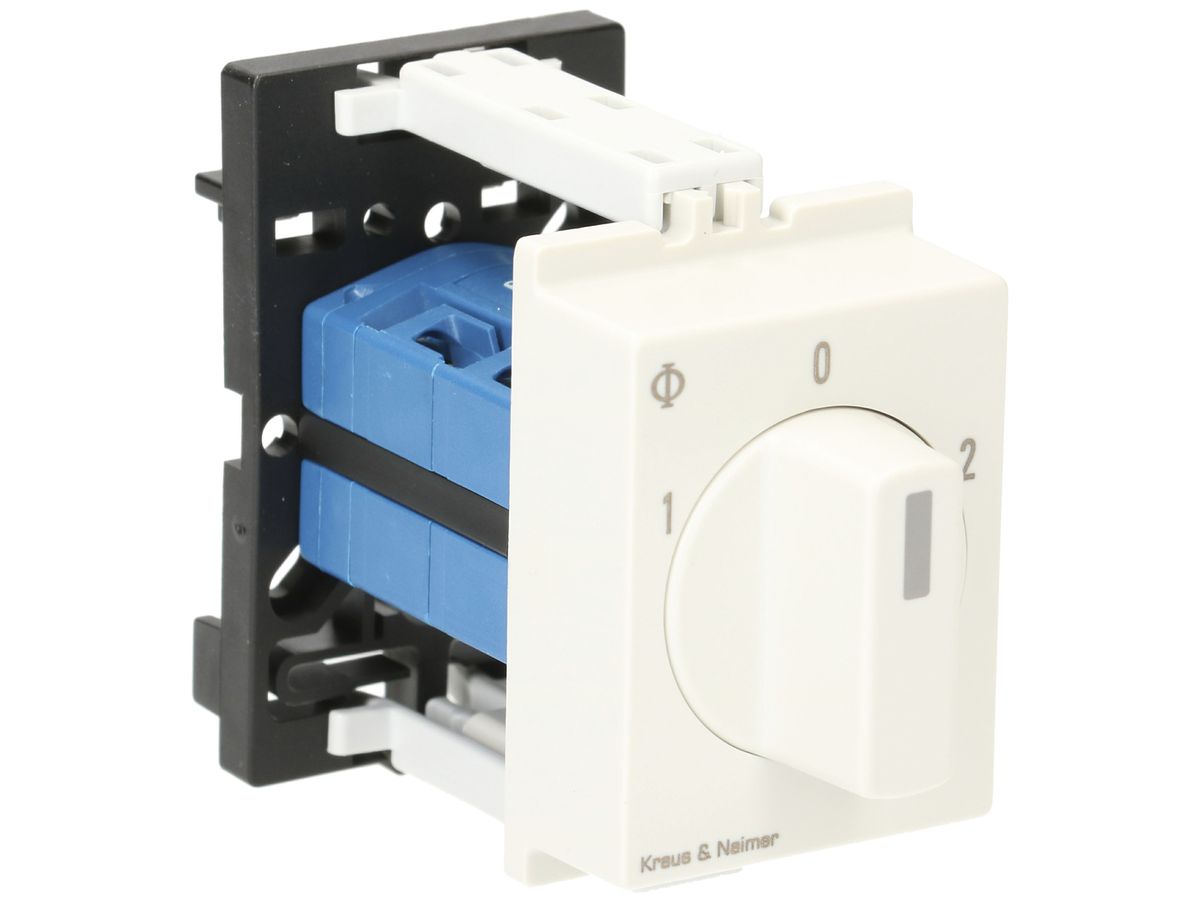 REG-Drehschalter K&N, 10A/440V 2/2L, Griff hgu, "1-0-2"