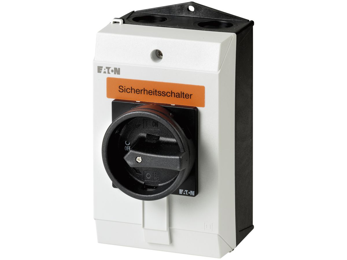 Sicherheitsschalter ETN 0/3L 1S/Ö 25A Griff schwarz