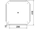 Deckel BET RKD zu Kreuzstück 300mm Edelstahl A4 blank