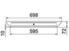 Deckel BET RAAD zu T-Abgang 600mm Edelstahl A2 blank