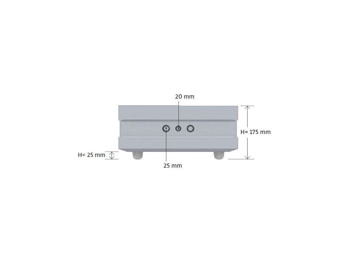 Custom Swiss - Einbaugehäuse Beton L - Euroboxx - für 6 Zoll Lautsprecher