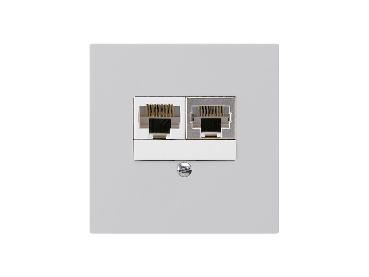 UP-Dose kallysto 2×RJ45s+u getrennt hellgrau