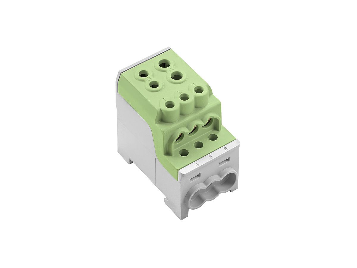 Verteilerblock WM WPD 110 1×70+1×35/6×16mm² 200A 1000V grün