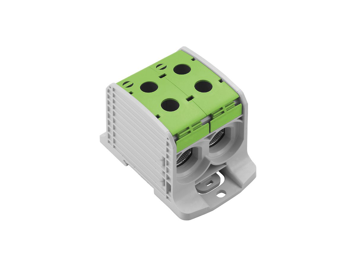 Verteilerblock WM WPD 232 2×185/2×185mm² 353A 1000V TS35 grün