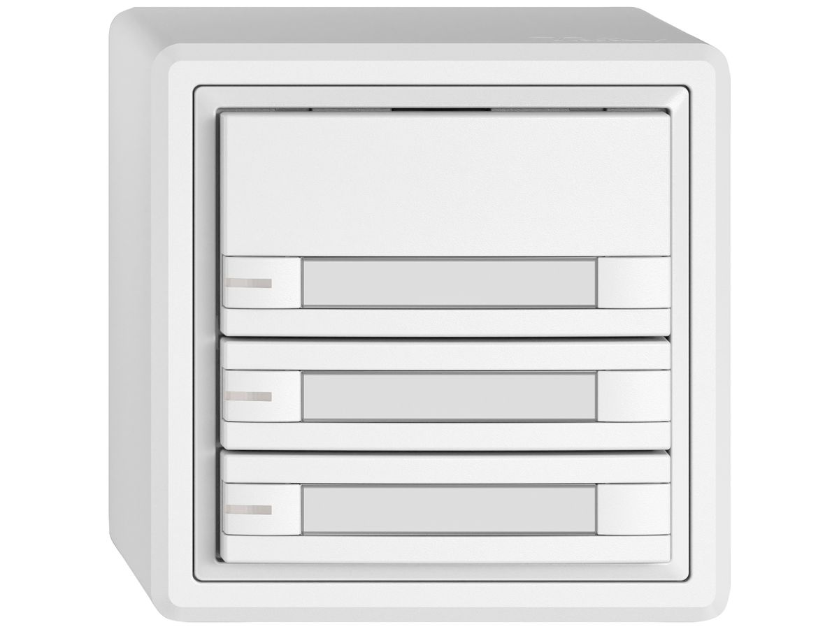 AP-KNX-Taster RGB EDIZIO.liv SNAPFIX® Temperaturfüh.RGB-LED Pap.3×T 2-Tbed.ws