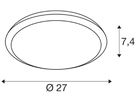 LED-Decken-/Wandleuchte SLV RUBA 27 12W 1100lm 3000/4000K 120° IP65 weiss