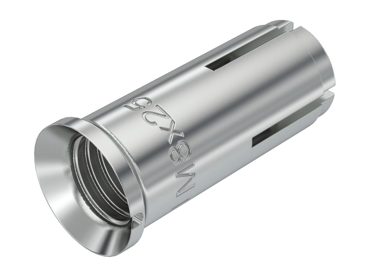 Einschlagdübel BET EA II M8 Ø10×25mm St galvanisch/ elektrolytisch verz.