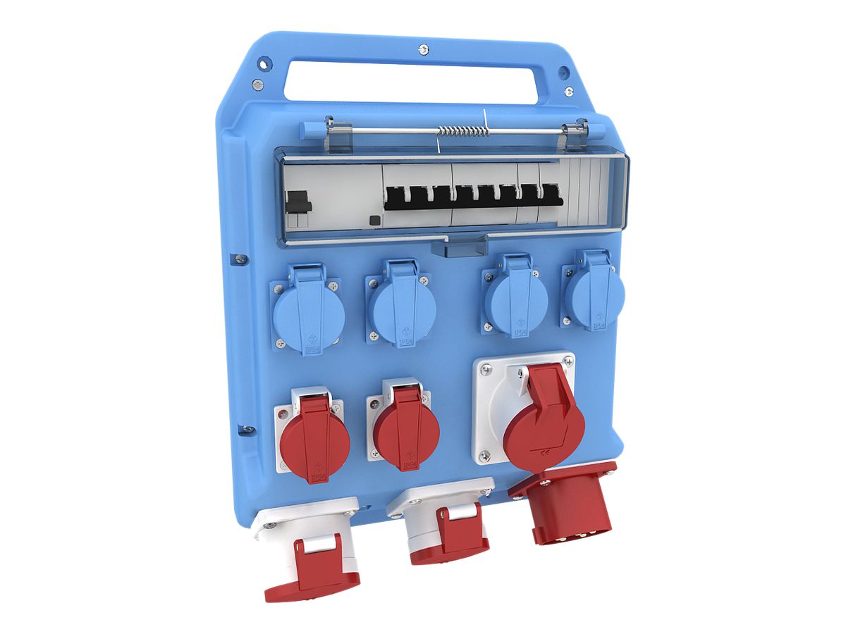 Kunststoff-Stromverteiler Bals EVKB 50, blau IP44