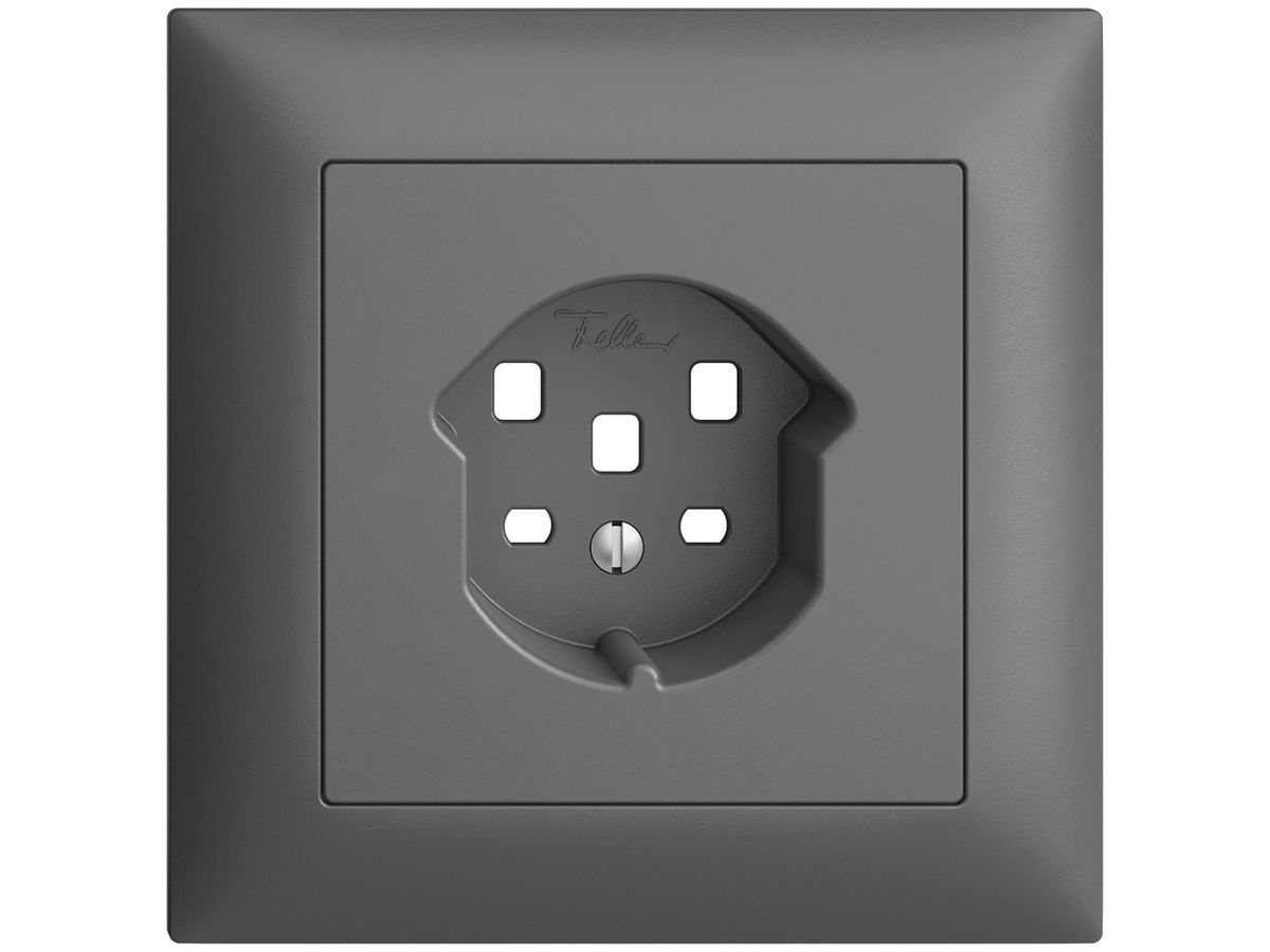 Frontset EDIZIOdue dunkelgrau 88×88mm 1×T25