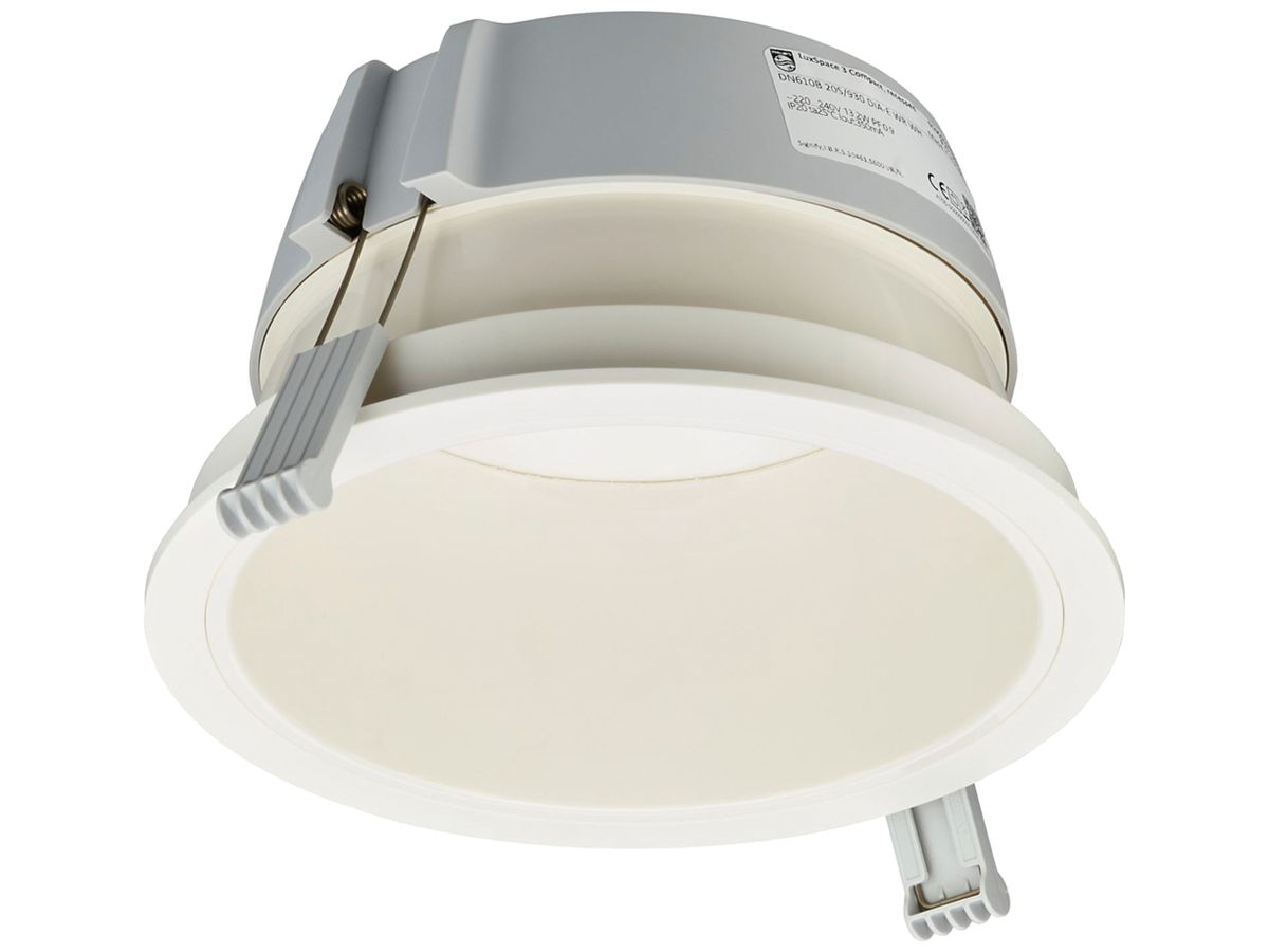 LED-Downlight Philips LuxSpace Compact WR 13.4W 2300lm 840 WB Ø214mm weiss
