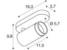 Spot SLV GRIP L GU10 1×6W DIM 163×57×98mm gold/schwarz