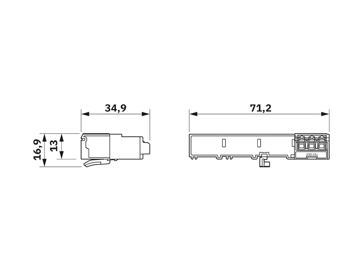 Fernmeldemodul PX SPP-R-4 AC Wechsler auf Basiselement