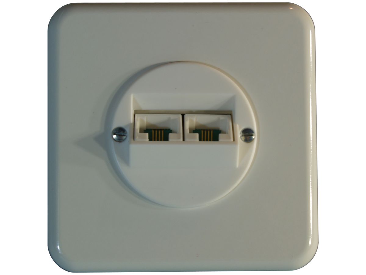 UP-Anschlussdose FH 2×RJ45 weiss