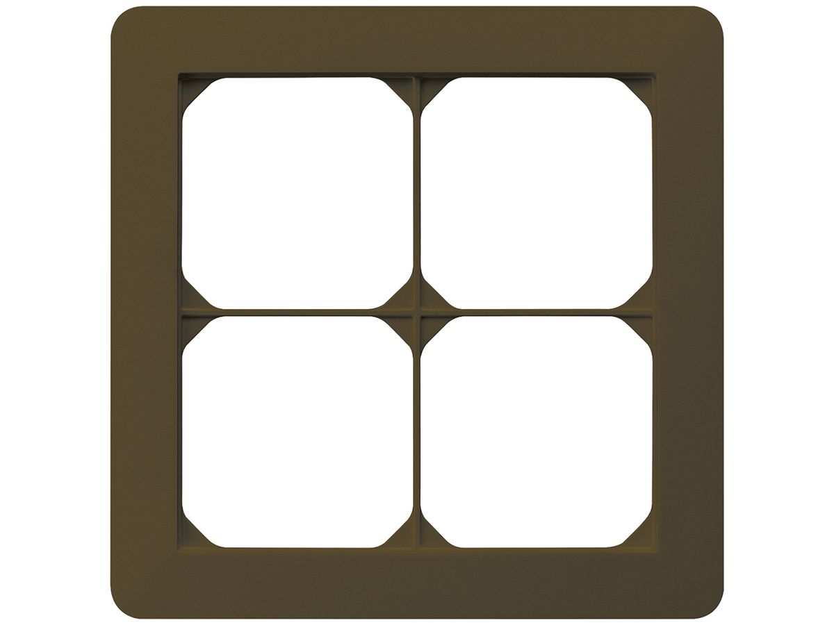 UP-Abdeckrahmen kallysto.trend 2×2 braun 154×154mm