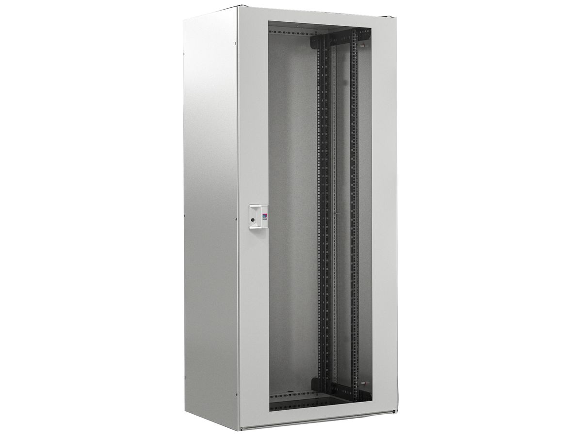 Netzwerkschrank 19" Rittal TX Sichttür, Dachblech, 800×2000×800mm
