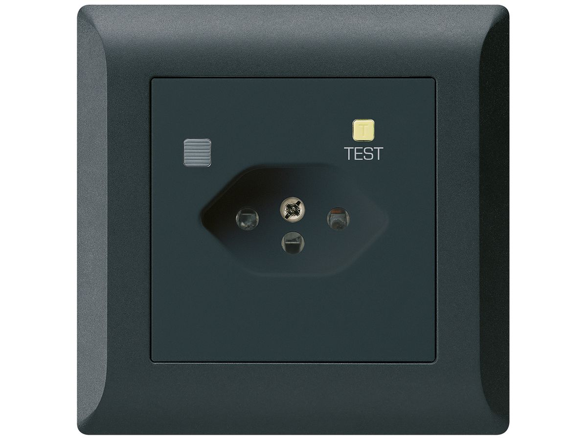 UP-Steckdose KLI T13 FI 30mA schwarz