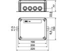 Kabelabzweigkasten Bettermann E30-E90 Doppelklemmen 190×150×77mm 5×10mm² or