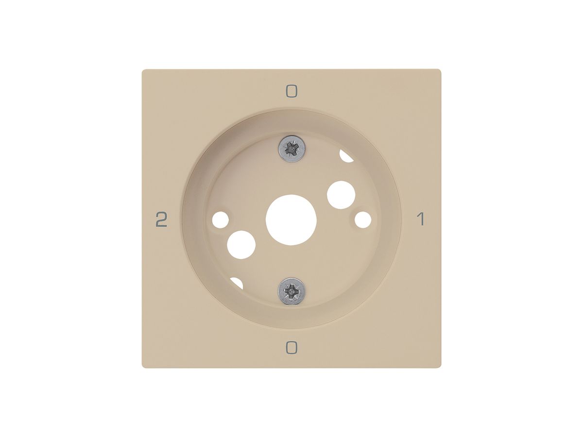 Frontplatte kallysto 0-1-0-2 60×60mm für Drehschalter S2 beige