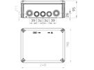 Kabelabzweigkasten T250 Bettermann lichtgrau, halogenfrei IP55-IP66