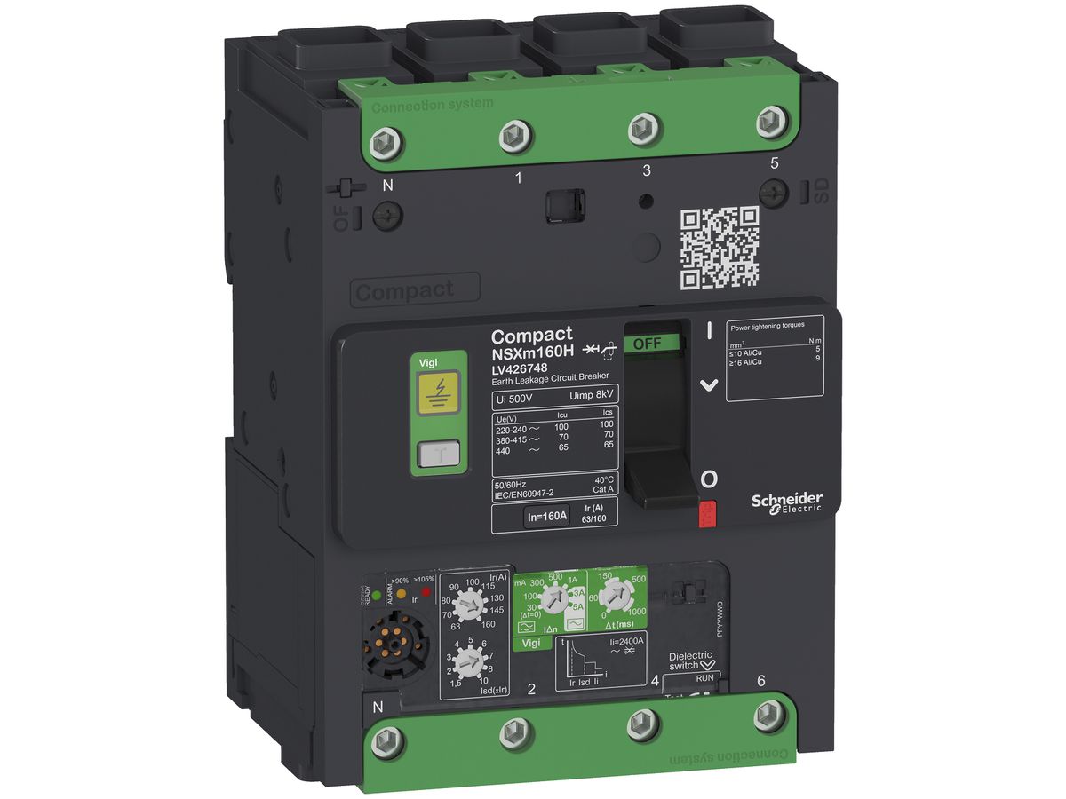 Leistungsschalter Schneider Electric NSXm25H Vigi 25A 4P 70kA EVERLINK