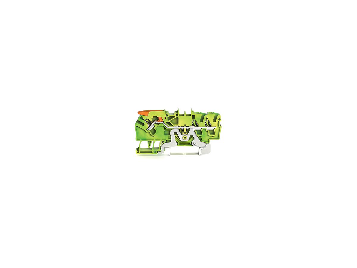 Schutzleiterklemme WAGO TOPJOB-S 2.5mm² 3L grün/gelb Serie 2102