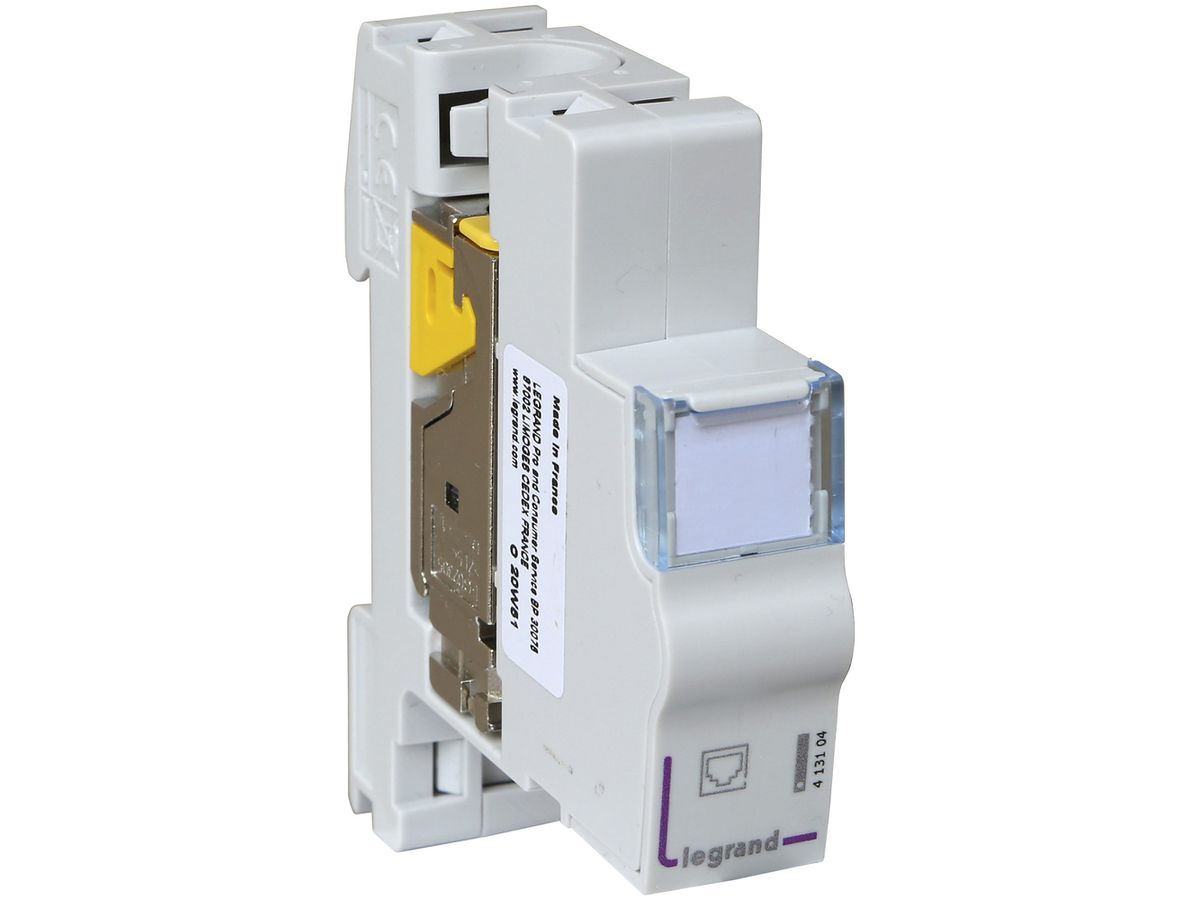 REG-Anschlussmodul RJ45 CAT6A STP Legrand mit Stecker RJ45 Kat.6A