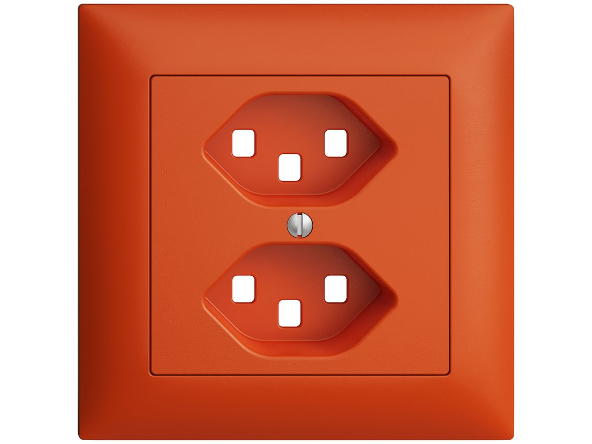 UP-Frontset EDIZIOdue orange 88×88mm 2×T23