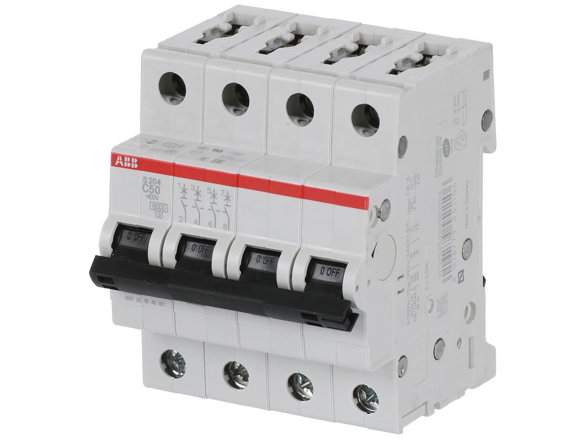 Leitungsschutzschalter ABB S204-C50 50A C 6kA
