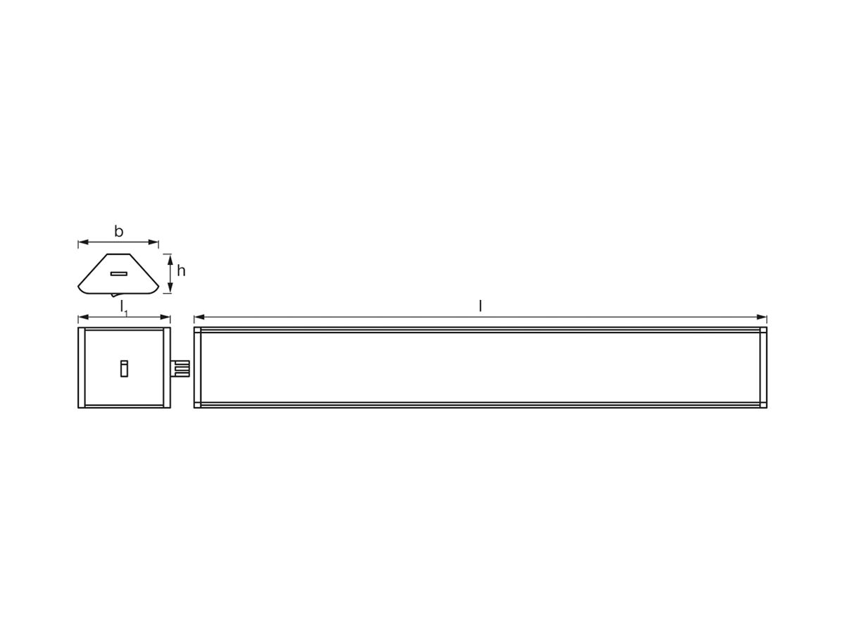 LED-Lichtleiste LDV CABINET LED Corner 350, PIR