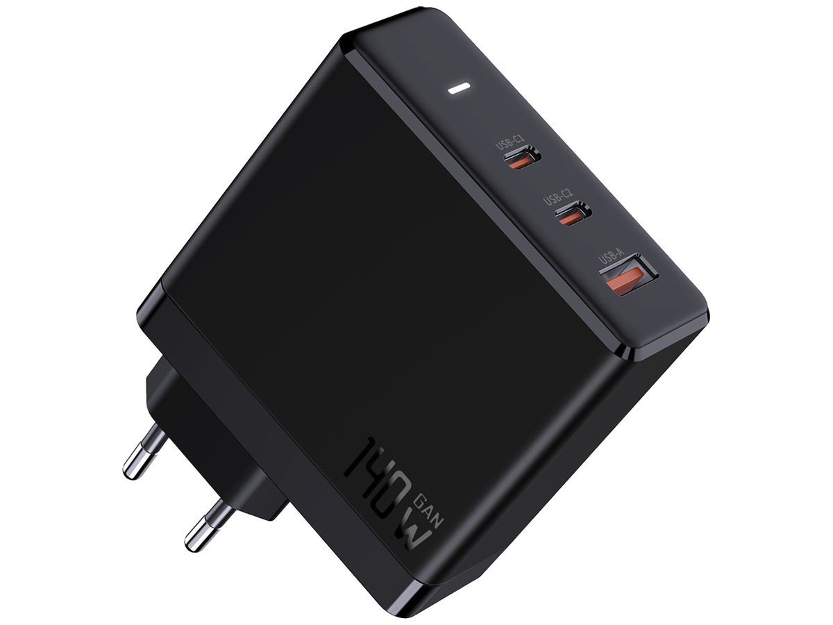 USB-Ladesteckdose 1×USB-A 2×USB-C 73×30×73mm