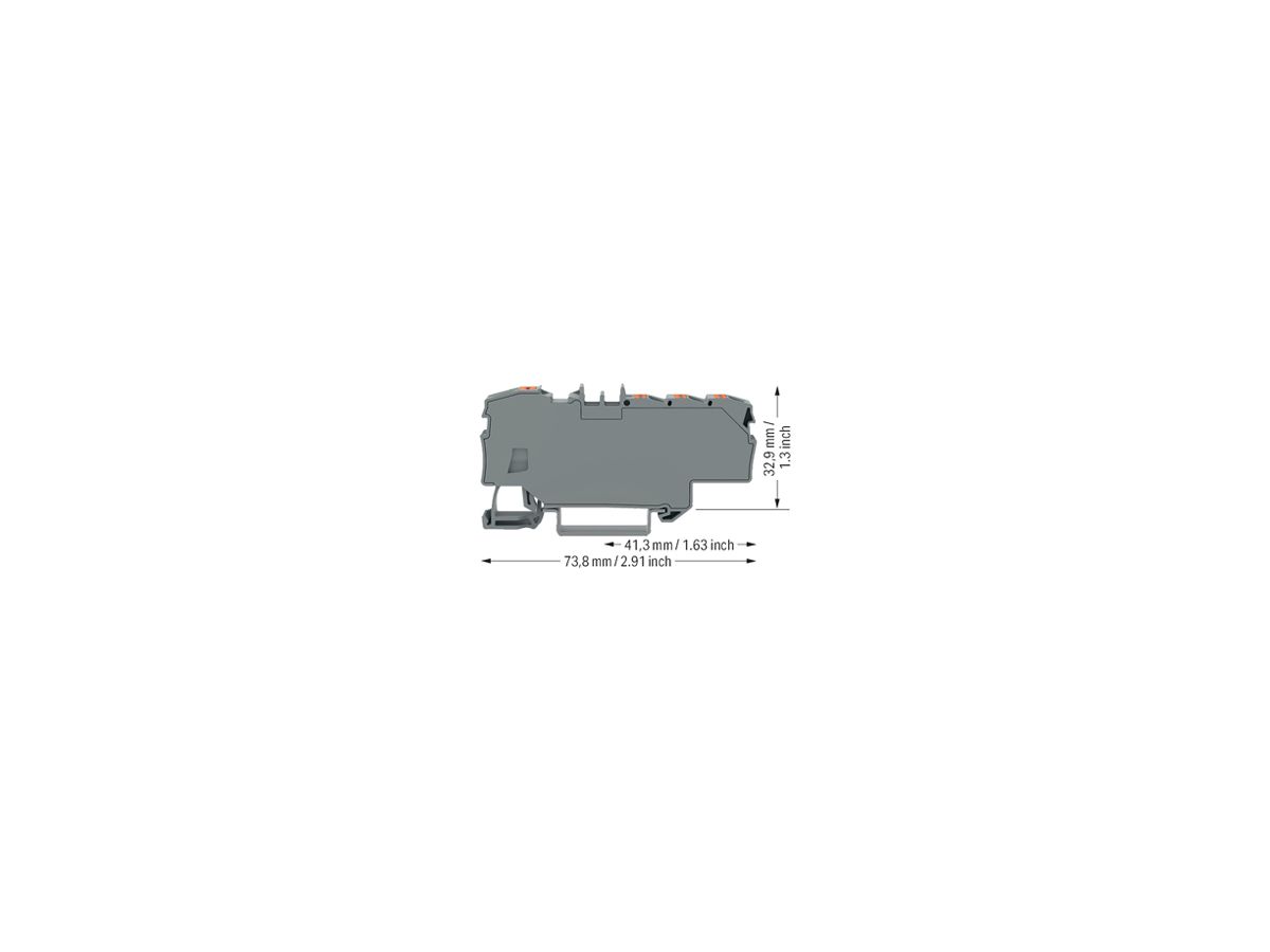 Durchgangsklemme WAGO Contact TOPJOB S 1×6/6×1.5mm² Ex e II grau