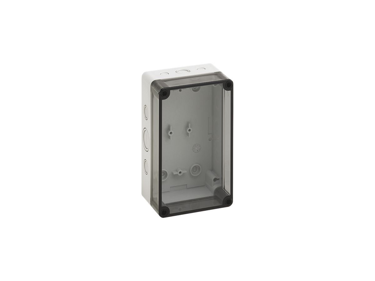 Apparategehäuse PC 1811-8f-tm grau IP66 110×180×84mm