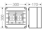 NH-Gehäuse Hensel Mi, 2×3×NH00, mit Sammelschiene, 400A, 5-polig