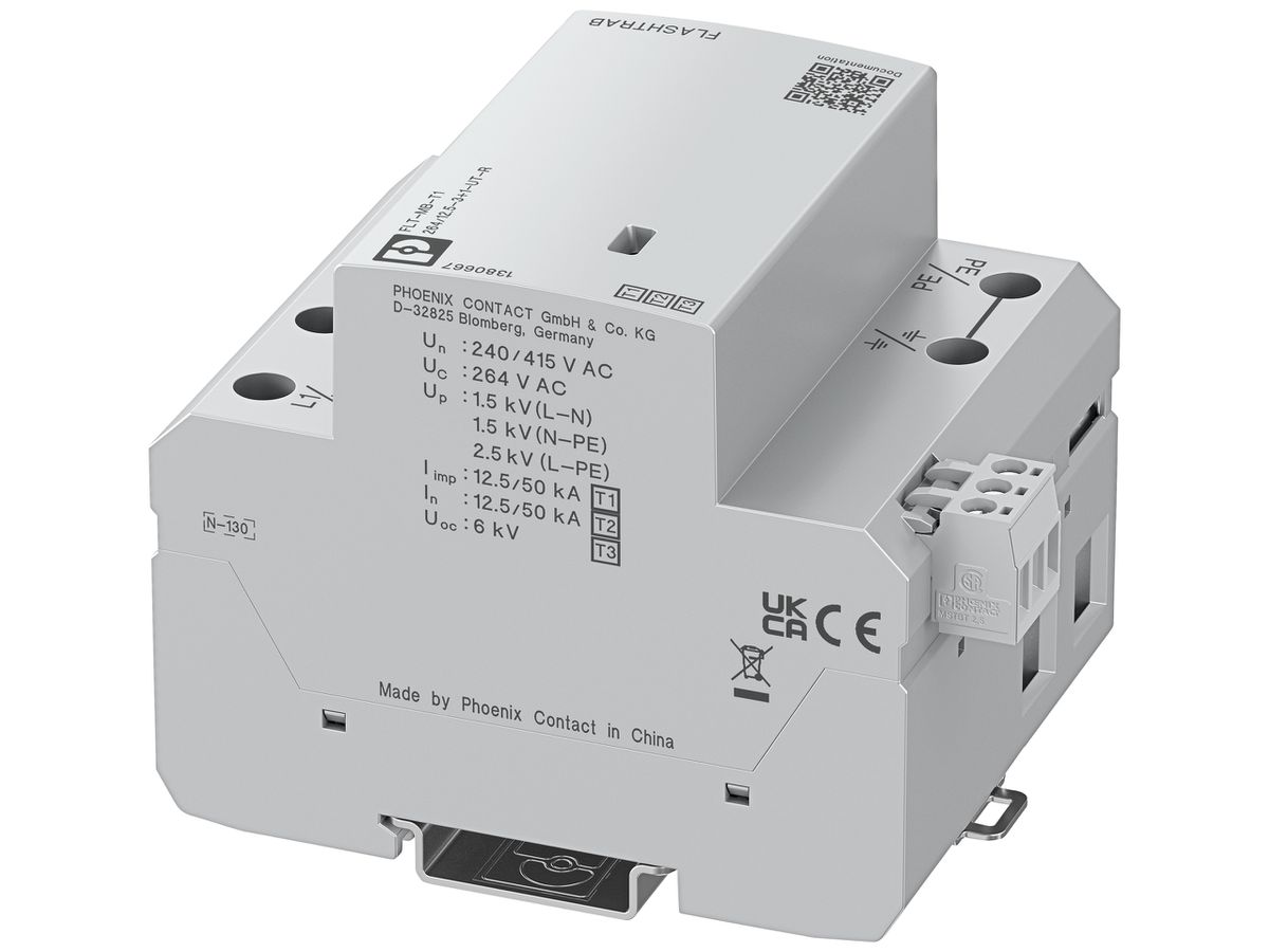 Blitzstrom- und Überspannungsableiterkombination PX FLT-MB-T1-264/12.5-3+1-UT-R