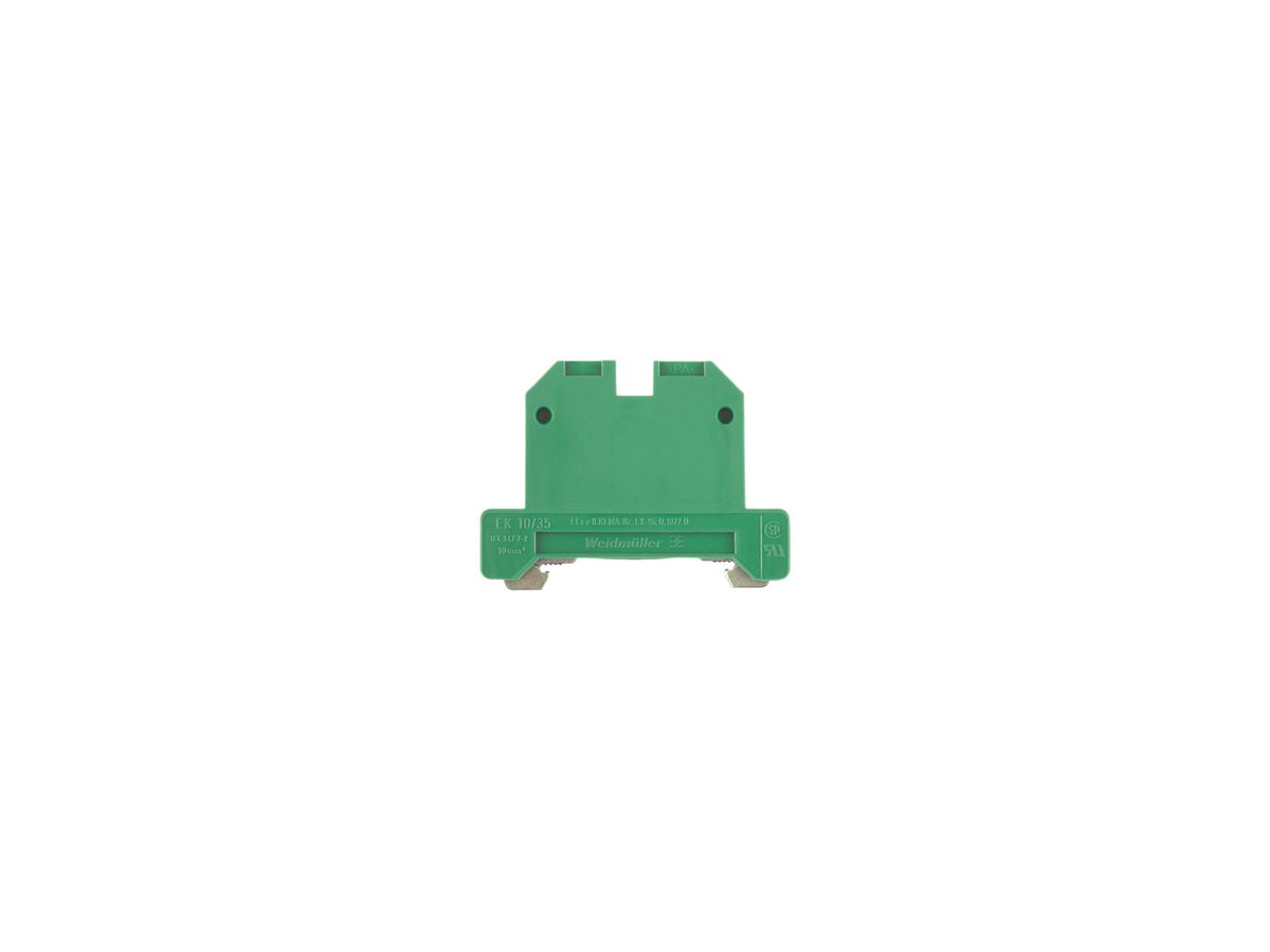 Schutzleiter-Reihenklemme Weidmüller EK Schraubanschluss 10mm² TS35 gelb/grün