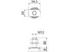 Hammerkopfschraube BET MS41HBF M12 35×20mm Stahl Zink-/Aluminiumlamellenbeschic.