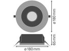 LED-Downlight LDV ALU DN155 PFM ZBVR 14W 840 IP54/20 weiss