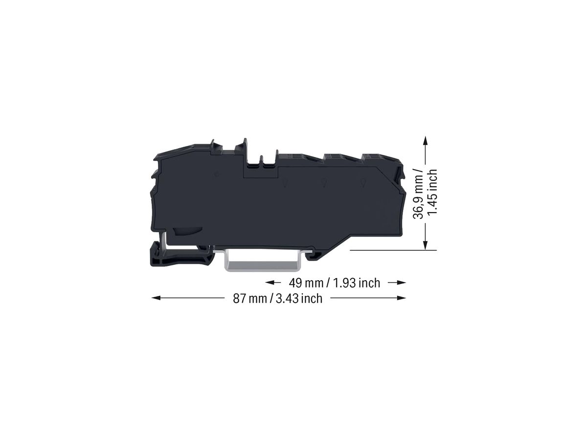 Verteilerblock WAGO TOPJOB S 1P 76A 1×Eing 16mm² 6×Ausg 4mm² sz