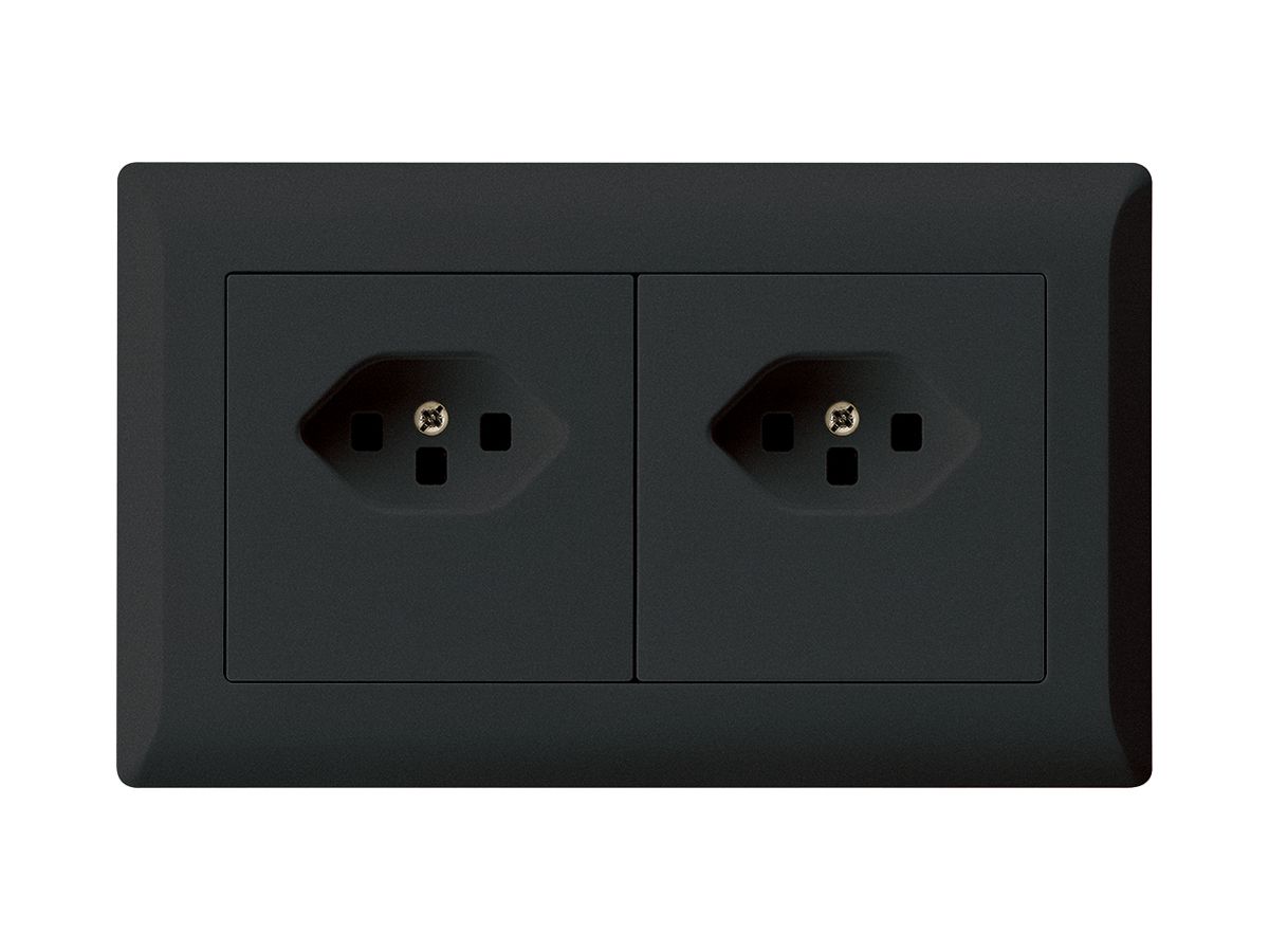 UP-Kombination kallysto.line Gr.I-I horizontal 2×Typ 23 m.Schraubkl.C schwarz