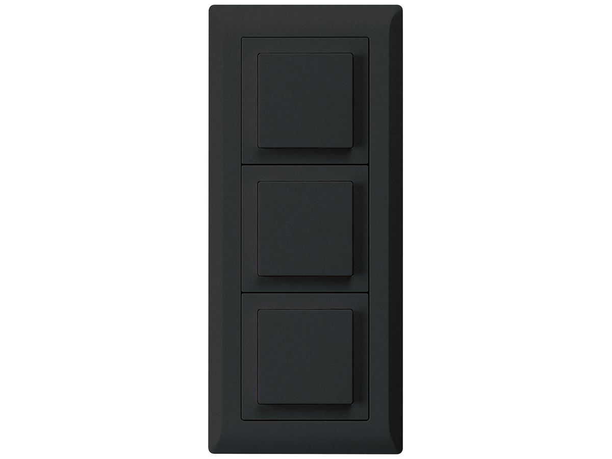 UP-Kombination kallysto.line Gr.I-I-I vertikal 3×Schalter S3 schwarz